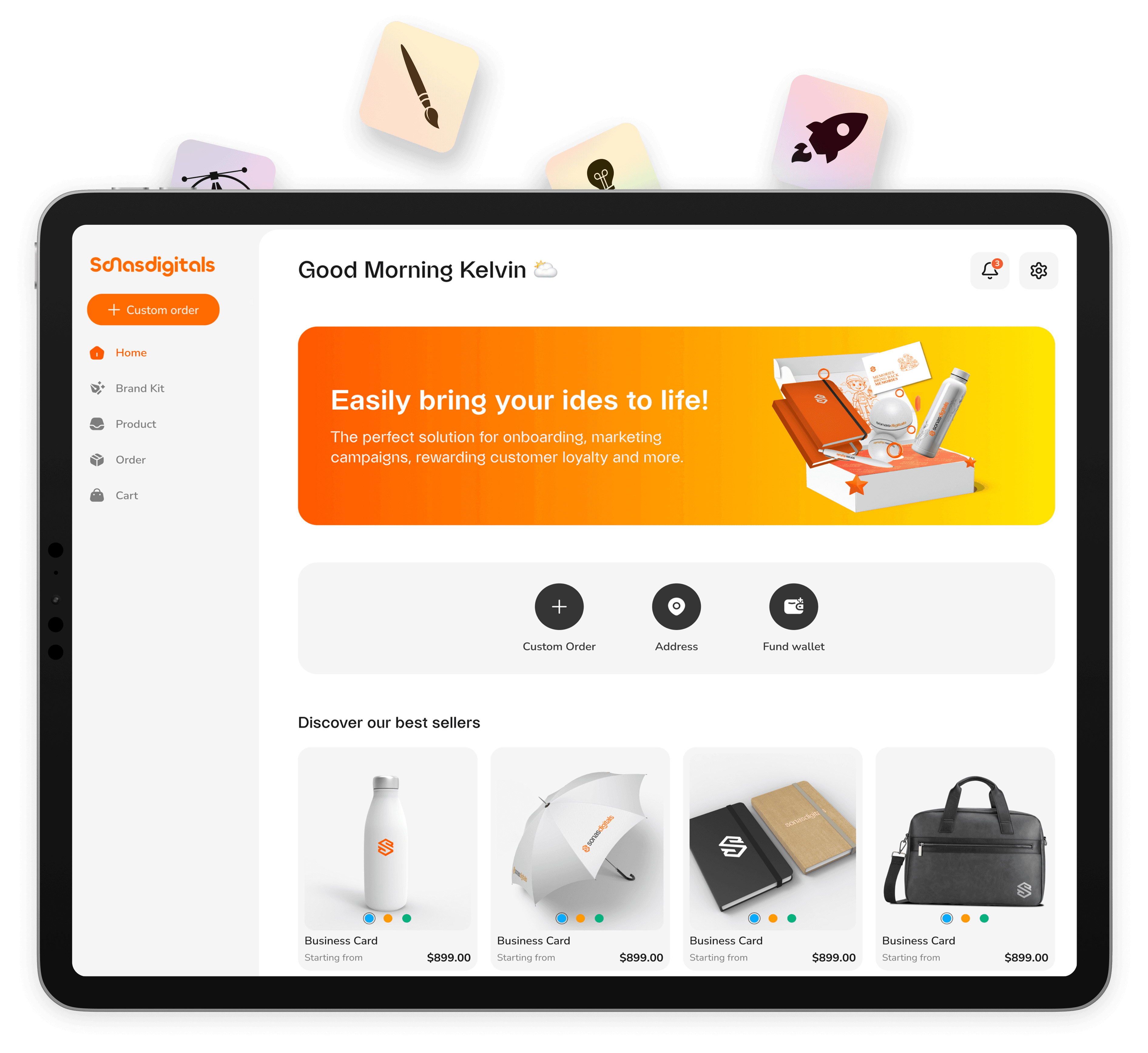 Sonasdigitals client dashboard